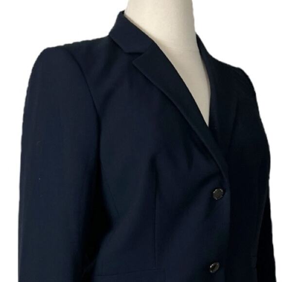 Calvin Klein Blazer 2 Button Black Classic Notch Lapel Stretch Women’s Size 16 - Picture 6 of 12